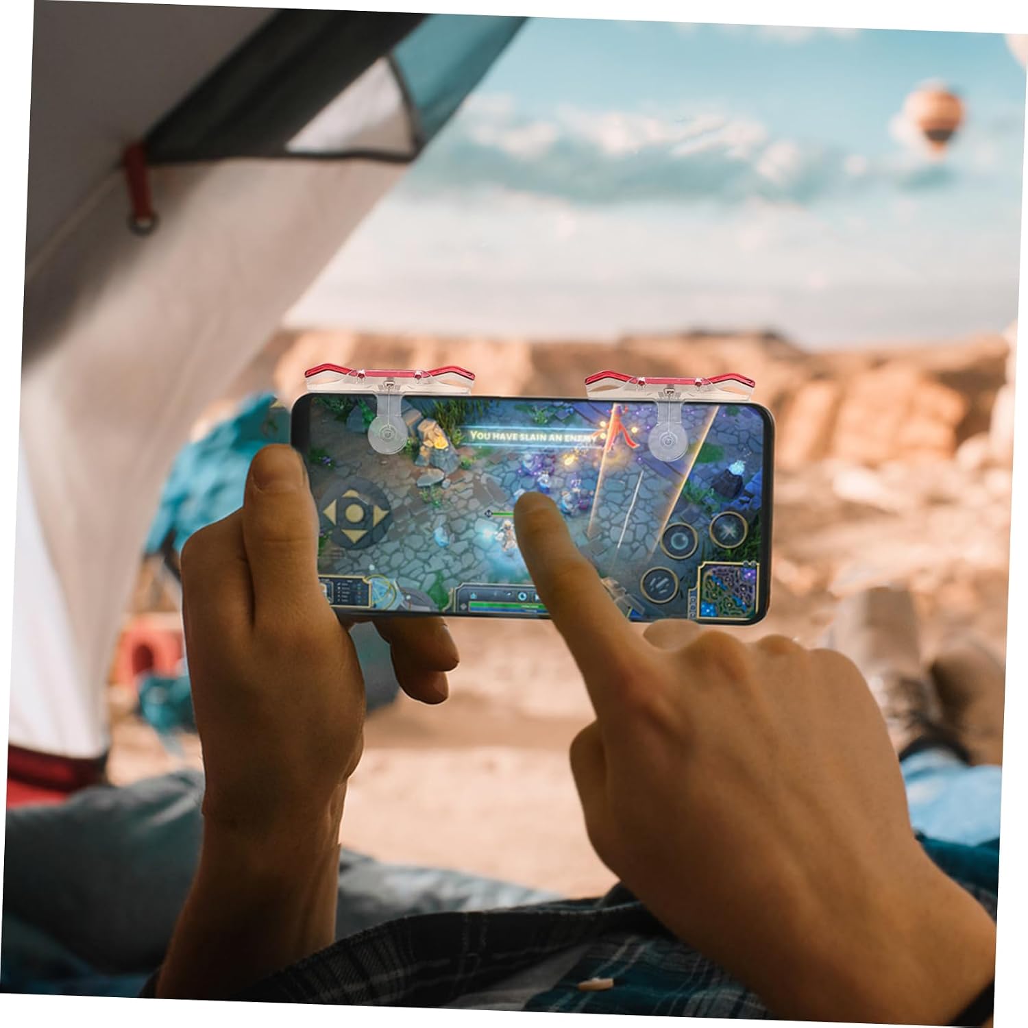 DIYEAH 1pair Mobile Game Controller Triggers for Enhanced Shooting Accuracy Ergonomic Hand Improved Control for Mobile Gaming Compatible Smartphones