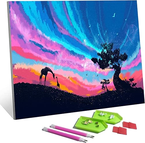 Meow Love Kit de pintura de diamantes 5D con lienzo enmarcado (no es necesario instalar el marco). Obra de arte original, adecuada para decoración