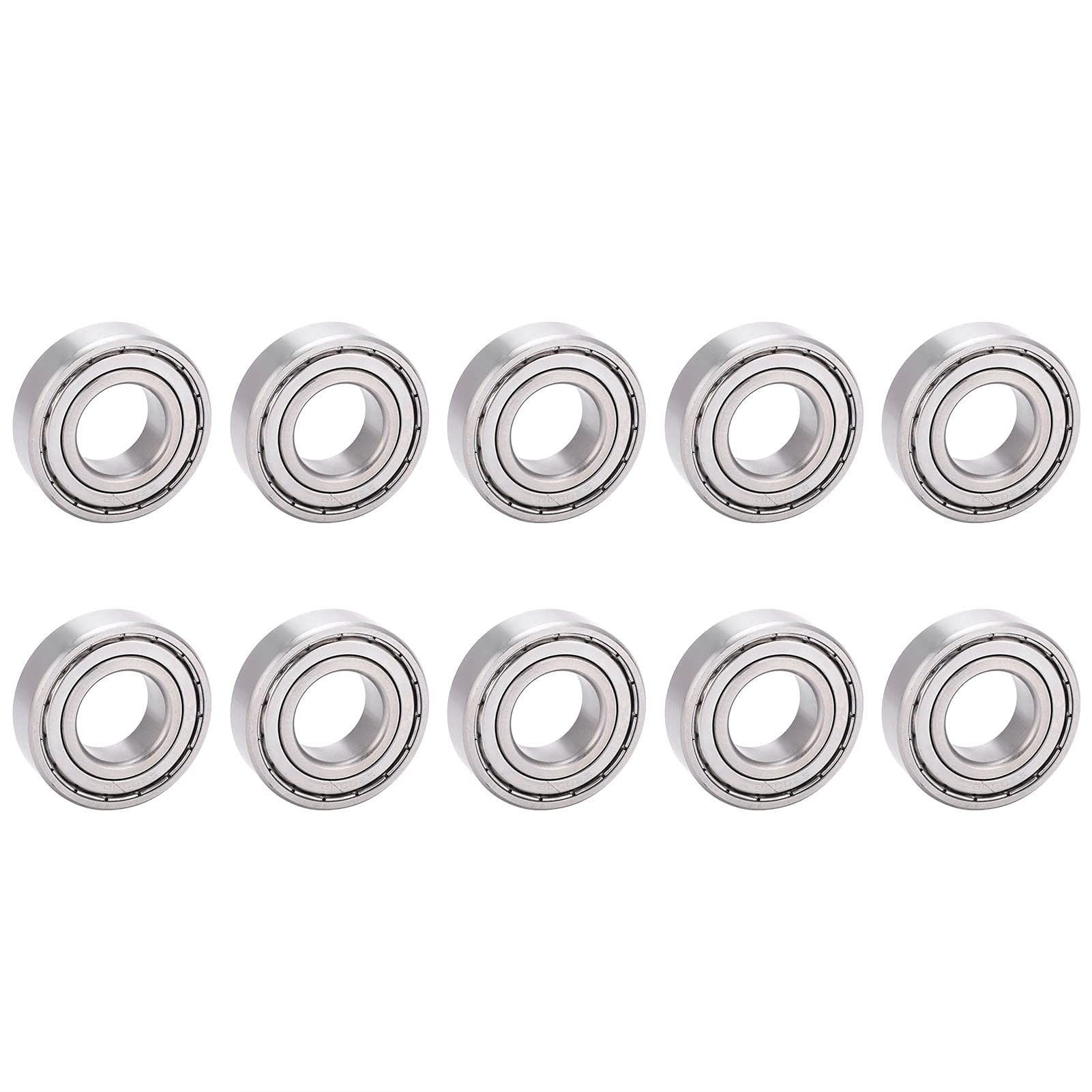 10 Miniatur-Kugellager aus Edelstahl S6205ZZ 52 x 25 x 15 mm, doppelt abgedichtete Hochgeschwindigkeitslager mit geringer Reibung für Industriemaschinen und -ausrüstungen