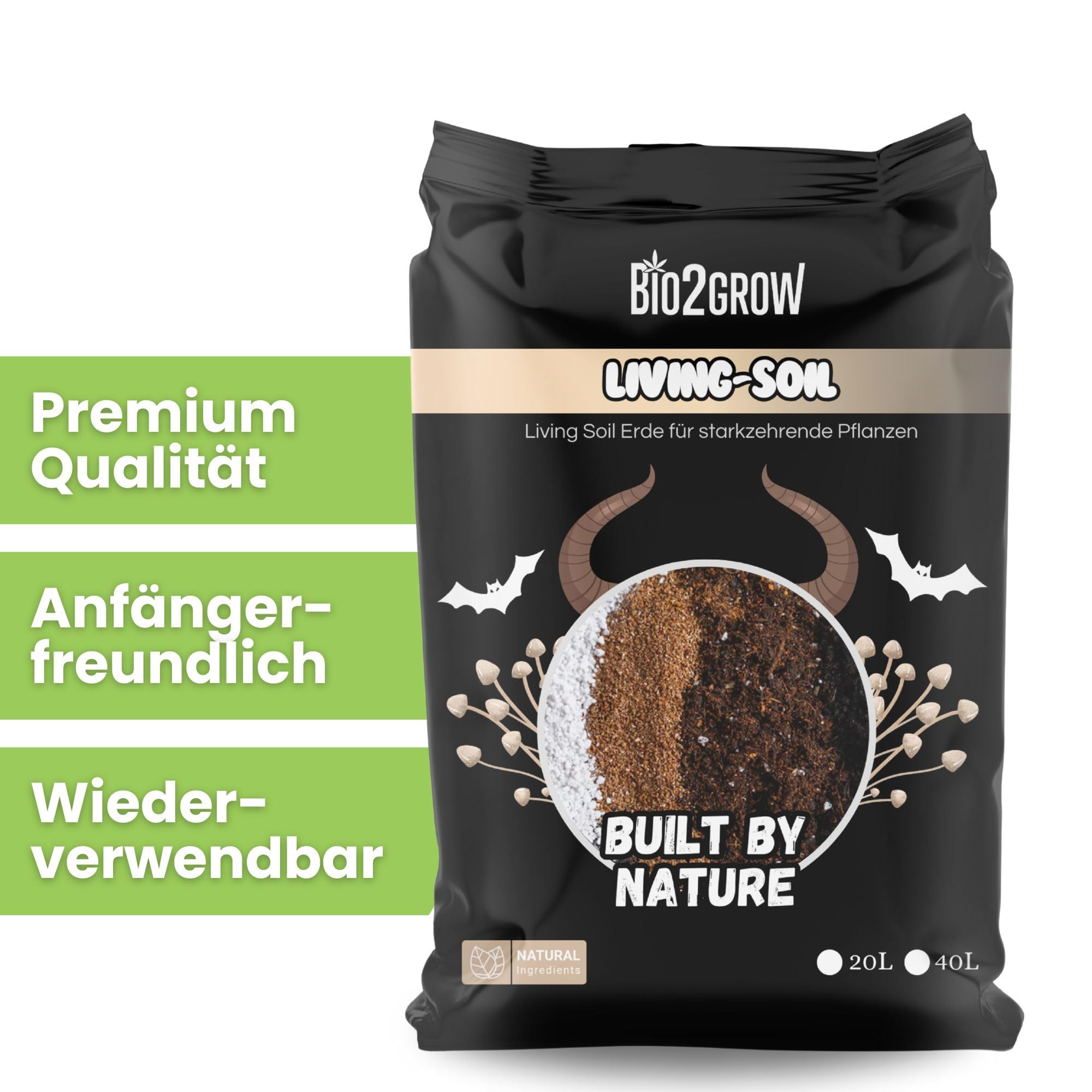 Living Soil 80 Liter - Handgemachte lebende Erde Indoor & Outdoor Blumenerde für Pflanzen Leichte Mischung Gemüse Anbau
