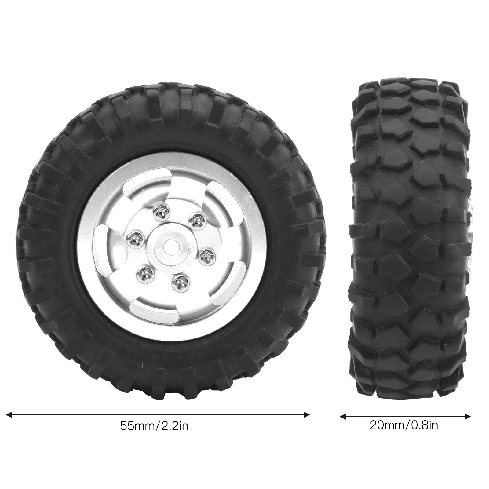Amazon.co.jp: RCタイヤ 2個セット 1/10 RCトラックホイール WPL D12 