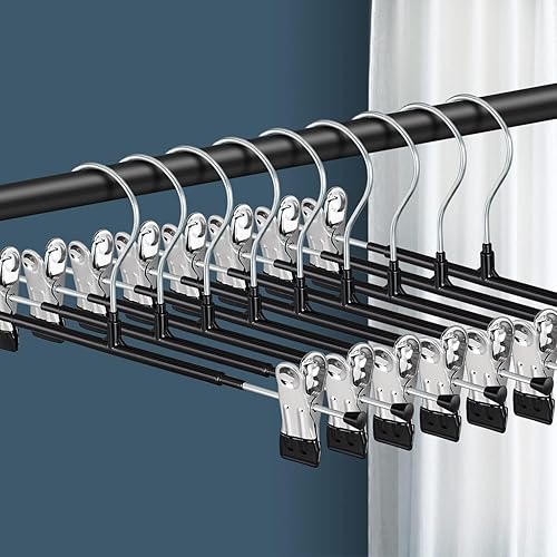 Bumodel Lot de 20 cintres robustes pour pantalons et jupes avec pince revêtement