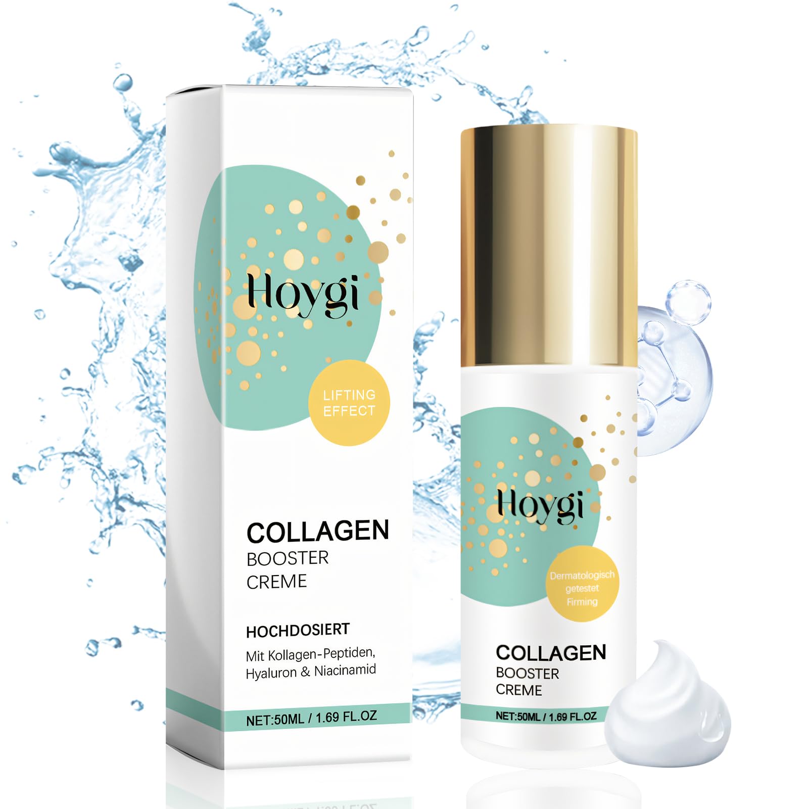 Crema Antiedad Mujer, 50ml Cremas Faciales Mujer, Acido Hialuronico Crema de Cara Mujer, Puede Ayudarnos a Suavizar Las Arrugas y Las Ojeras
