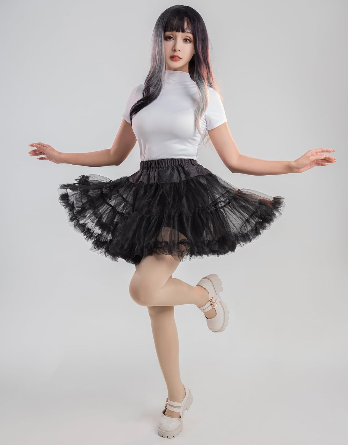 womens women Meowcos Women’s Petticoat Lolita Short Skirts Tutu Crinoline Underskirt - Image 3