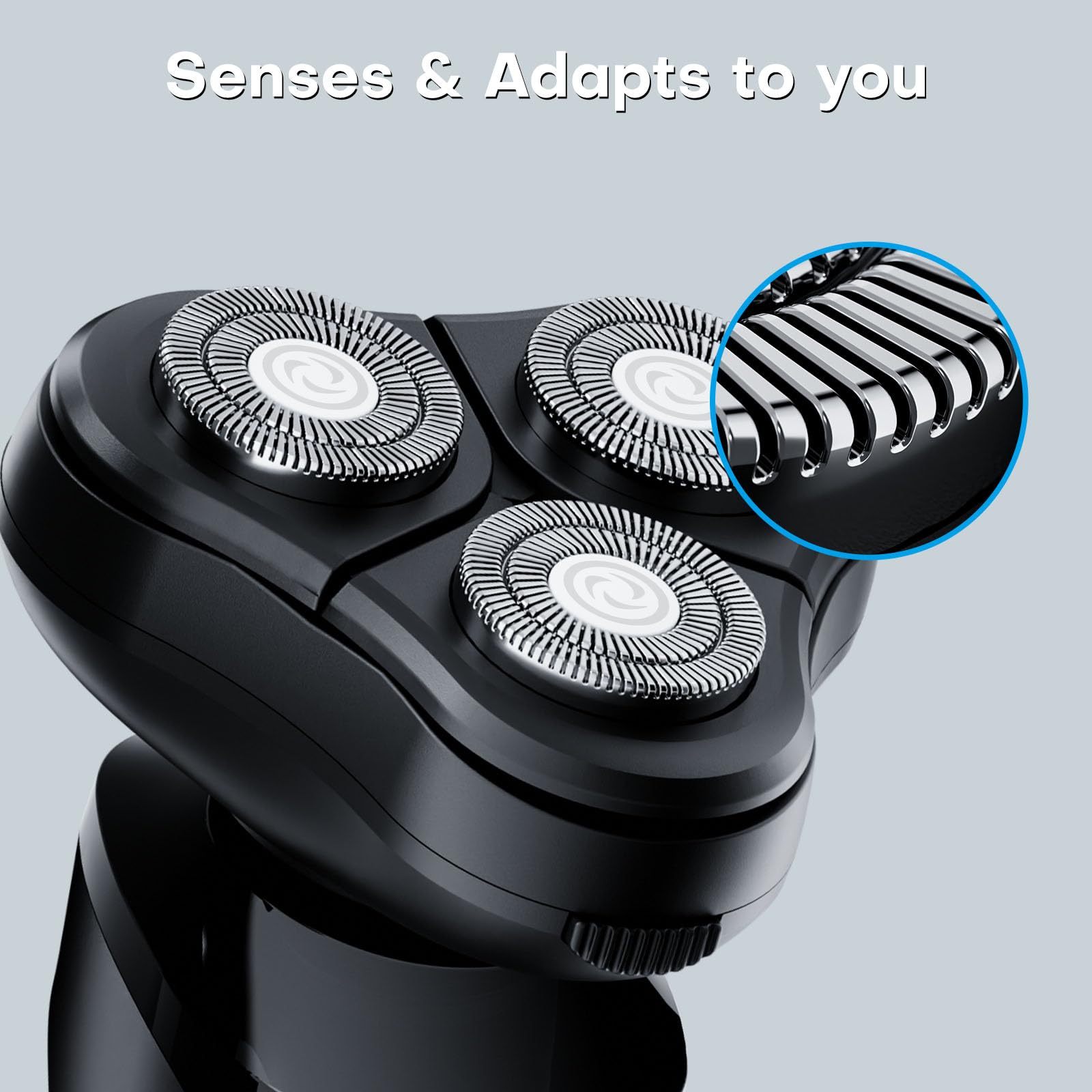 4-in-1 Electric Shaver for Men, USB Rechargeable Rotary Shaver with Beard Trimmer, Facial Cleaning Brush, Nose Hair Trimmer, and Sideburns Cutter