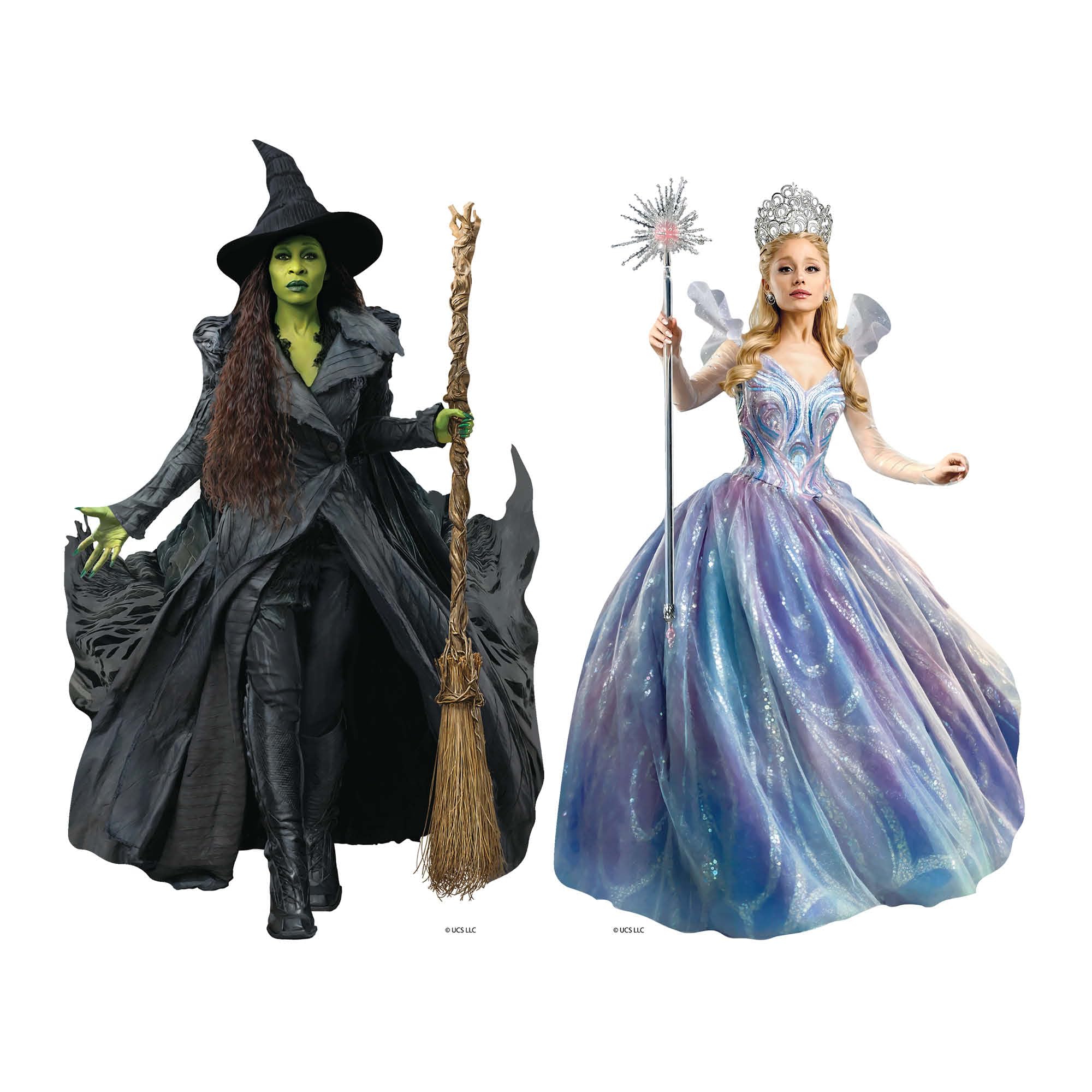 Wicked Merchandise, Star Cutouts: Wicked for Good, Glinda & Elphaba, Collectable & Gift, Stocking Filler, Shelf Top Cutouts
