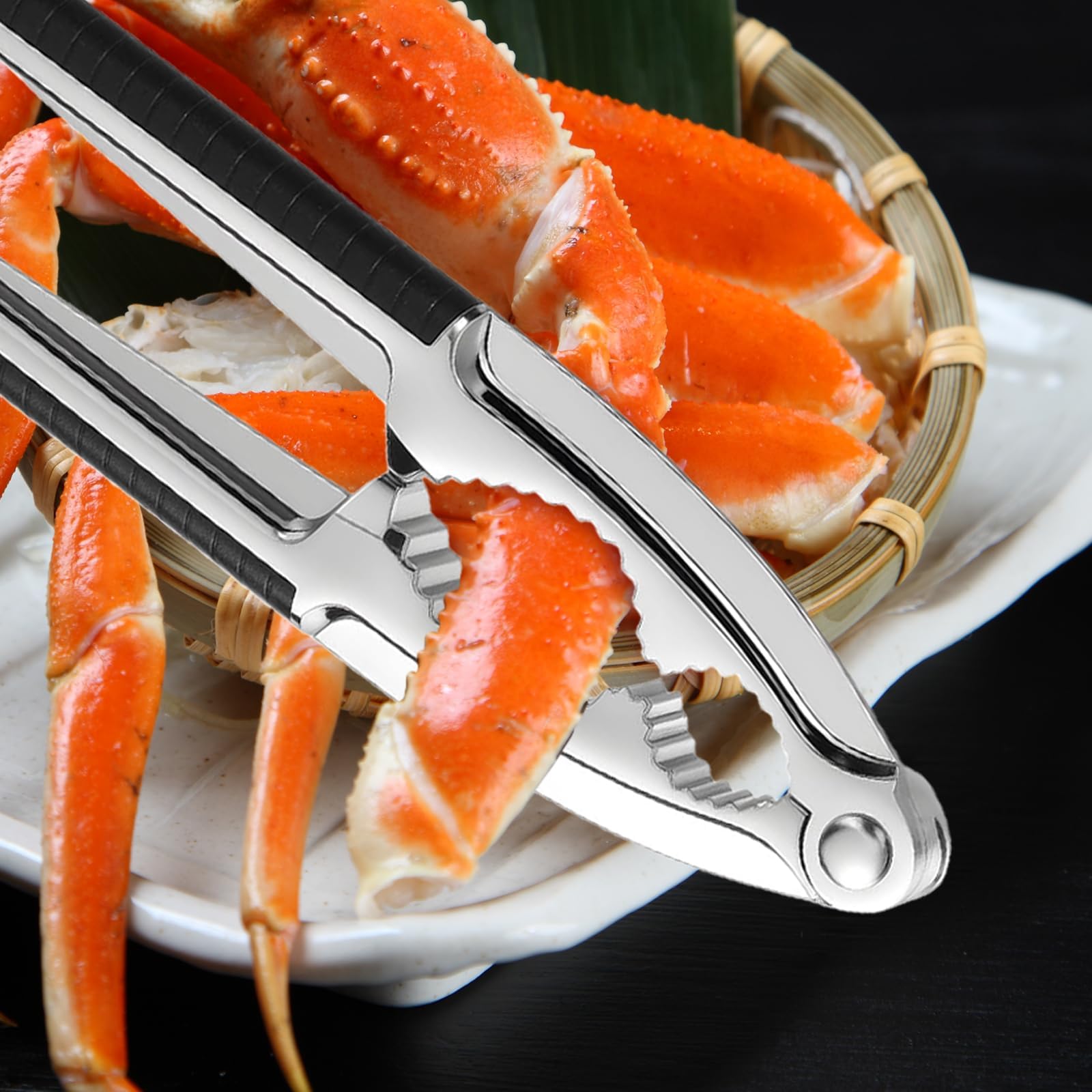 GVSS Casse Noix sans Effort Professionnel 15,5x3,5cm avec Poignée Antidérapante,Casse Noisette en Alliage de Zinc,pour Casser Noix,Noisettes,Amandes et Fruits de Mer