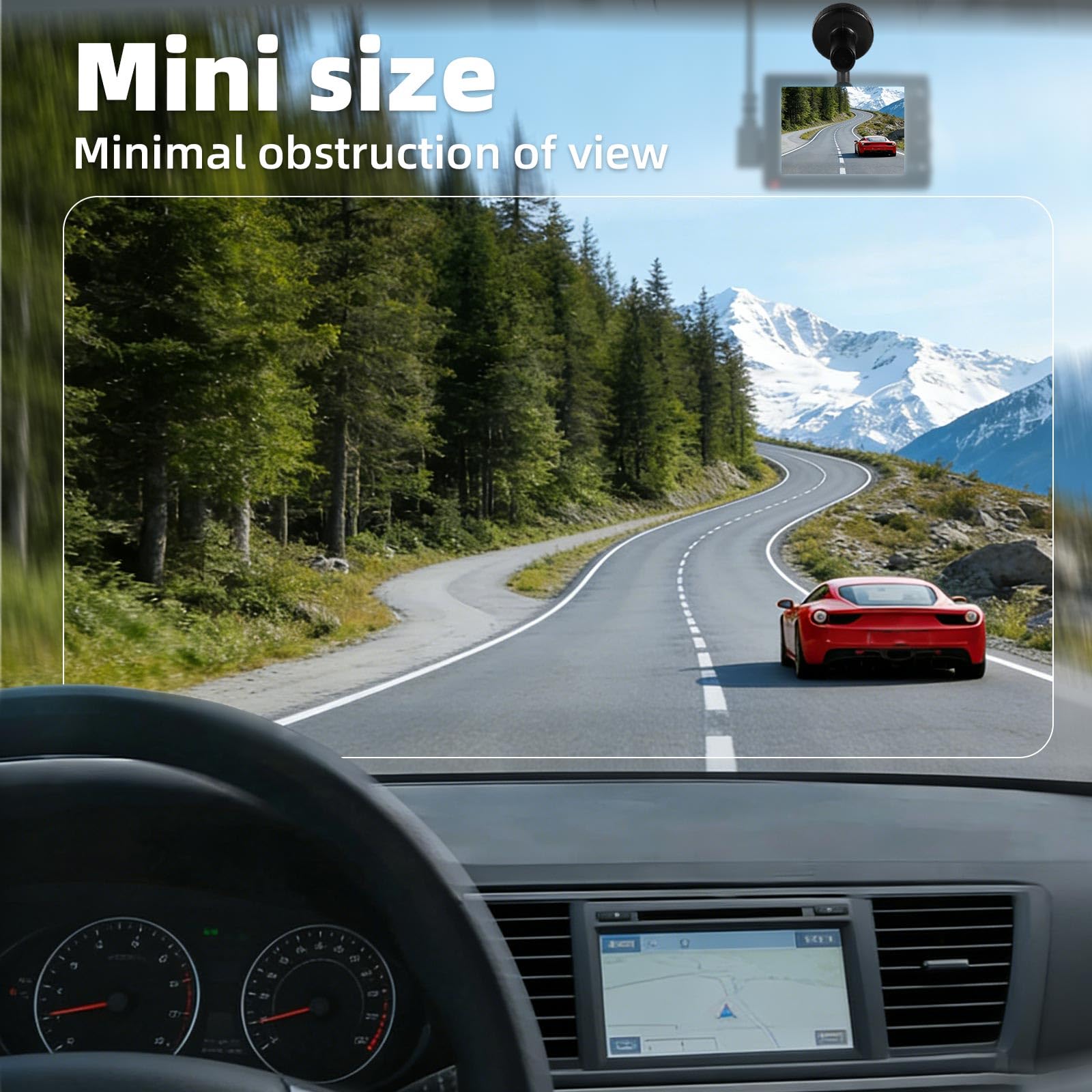 Supporto Magnetico per Dash Cam Compatibile con Mini 2/65W/66W/67W/55/56/57/45/46/47/Mini 3/Tandem/X110/X210/X310/Speak/Speak Plus, Supporto Dash Cam Auto Magnetico con 4 Piastre Metalliche(Nero)