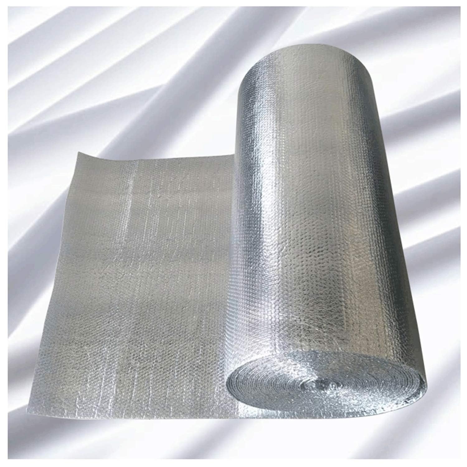 DIWAL Heat Reflective Radiator Foil Aluminized Heat Shield Mat Thermal Barrier Adhesive Backed Heat Blanket, Insulation Reflective Material High Temp Protection(1x1m)