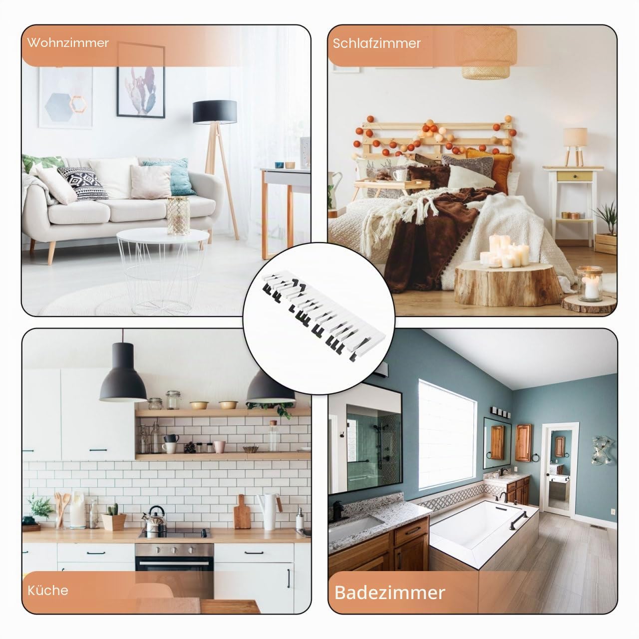 Haken in Klavierform, kunstvoller Haken für Zuhause, Aufbewahrung, für Mäntel, Kleidung, Wandmontage, Hut, Schlafzimmer, Wohnzimmer, Badezimmer (schwarz)