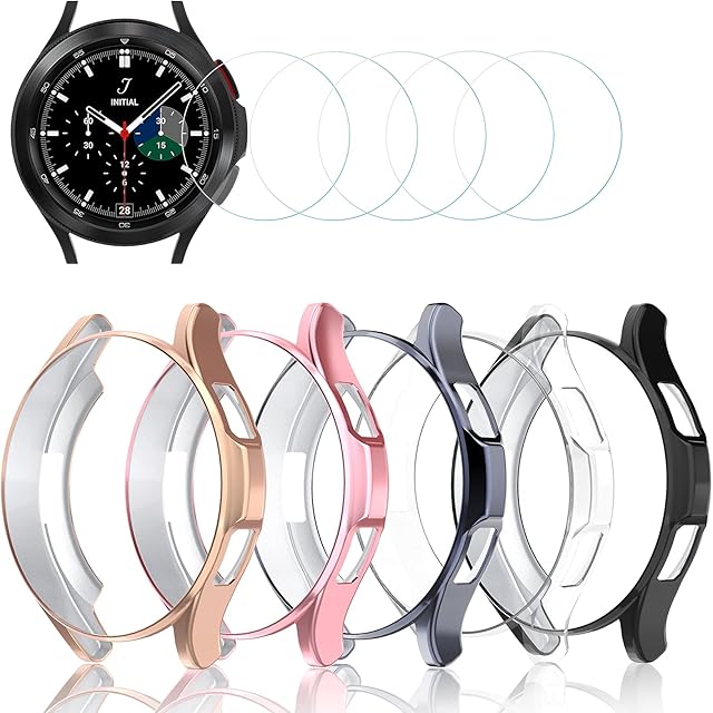 Simpeak 5-Pack Screen Protector Case Compatible with Samsung Galaxy Watch 4 Classic 42mm, TPU Soft Screen Protector Bumper Cover Replacement for Samsung Watch 4 Classic
