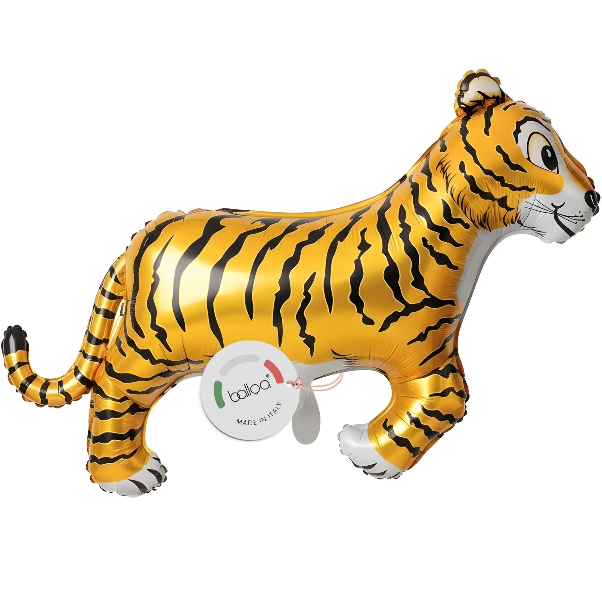 balloa Foil Balloon XXL Tiger, Helium Balloon Animal Motif, Balloon Safari Decoration for Party, Gift for Children's Birthday, Jungle Animal Figure for Theme Party, Party Decoration Tiger Balloon, 83