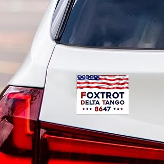 Foxtrot Delta Tango 8647 Magnet, Resist Hate Magnet, Anti-Trump, Resist Racism, Resist Fascism - 6" x 4.5"