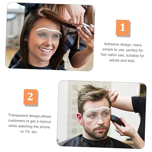 Miniatura 7 de NUOBESTY 50 piezas de escudo facial de corte de pelo para niños y niñas y adultos, suministros ligeros de corte de pelo para salones y uso doméstico