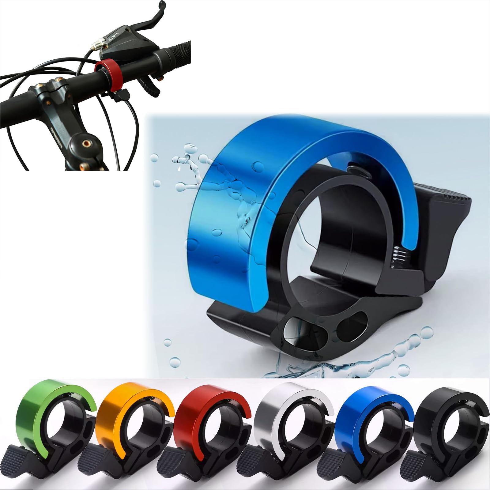 LBOYLOVE Bicycle Bells For Adult Bikes Kids Bike Bell For Kids Fits 2.2cm/0.87in Bike Handle, 90db Charm For Bicycle Alloy Bell For Bike Horn Small Ringer Road Mountain Bikes Bell Accessories Scooter