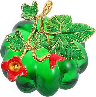 STOBAZA Crystal Mini Pumpkin Figurine Glass Collectible Fall Decor for Thanksgiving Table Centerpiece Seasonal Indoor Ornament Autumn Harvest Decoration