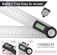 Vista 6 de GemRed 82305 - Transportador de ángulos digital (Acero inoxidable 300mm)