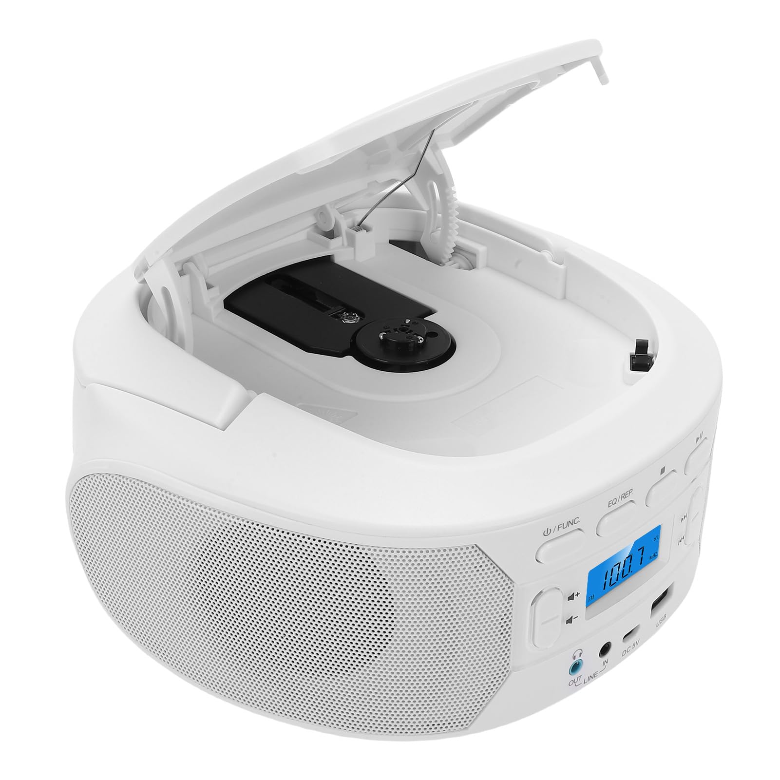 CHICIRIS Lettore CD Portatile Bluetooth Portatile con Caricamento Dall'alto MP3 USB AUX per Uso Domestico Ed Esterno (Spina europea)