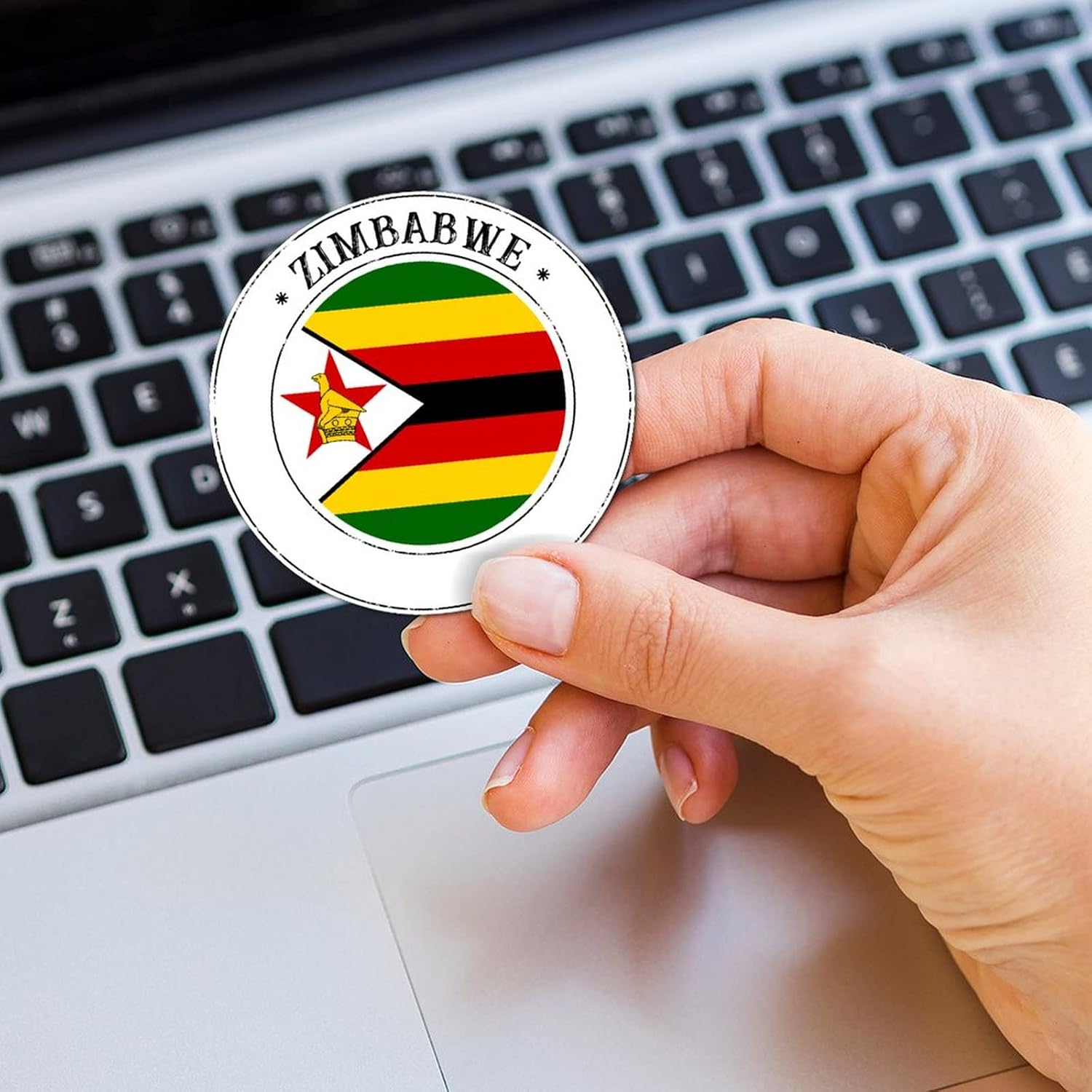Guangpat 20 PCS Zimbabwe Flag Stickers for Zimbabwe Patriotic Decal Popular Country City Souvenir Labels Stickers for Water Bottles Laptop Computer Envelope Seals & Goodie Bags,3 Inch