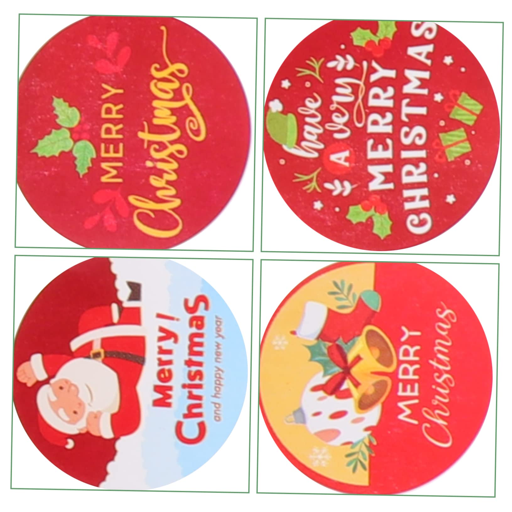 SHINEOFI 12pezzi Adesivi Natalizi Decorativi Etichette Per Design Facili Applicare e Rimuovere Per Imballaggi e Decorazioni Festive