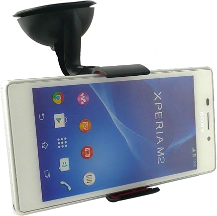 Emartbuy? Soporte para Coche de Pinzas con Ventosa y Giro de 360? para Salpicadero Parabrisas Universal Negro y Apto para Sony Xperia M2 / Xperia M2 Dual