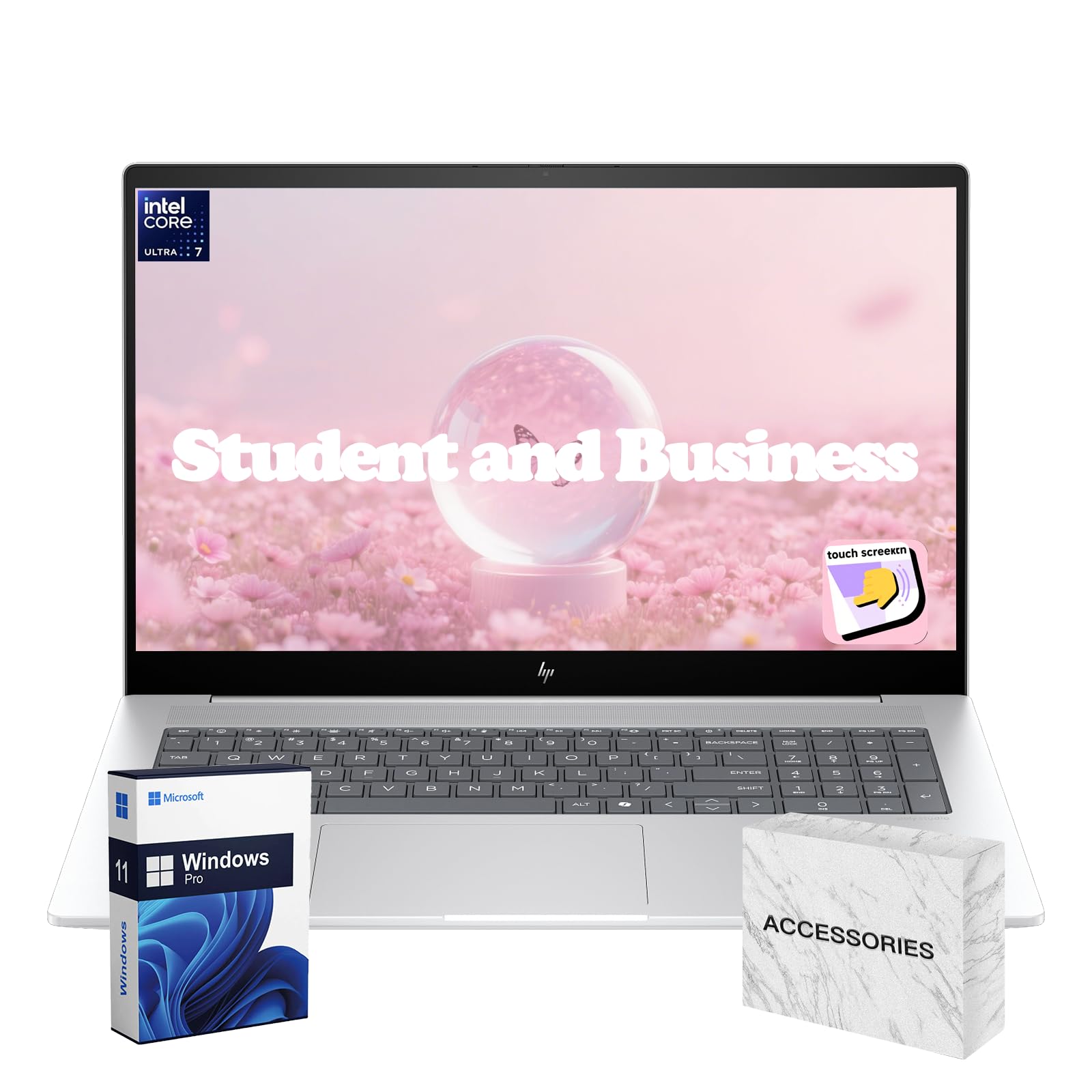 HP Envy Laptop 17, Intel Ultra 7 155H(up to 4.8 GHz), 17.3" FHD Multitouch Display, Student and Business, Windows 11 Pro, Full-Size Backlit KB, Wi-Fi 7 and Bluetooth 5.4, 16GB RAM + 512GB SSD