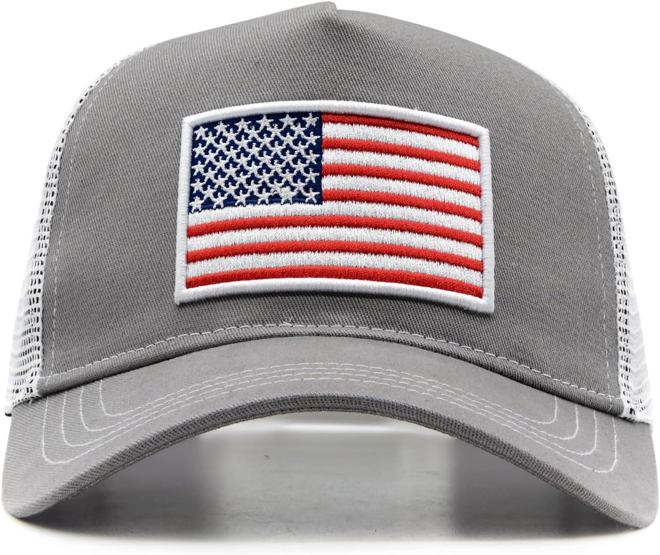 Boys Trucker Hat, Kids American Flag Snapback Mesh Baseball Caps for Children Ages 10-15