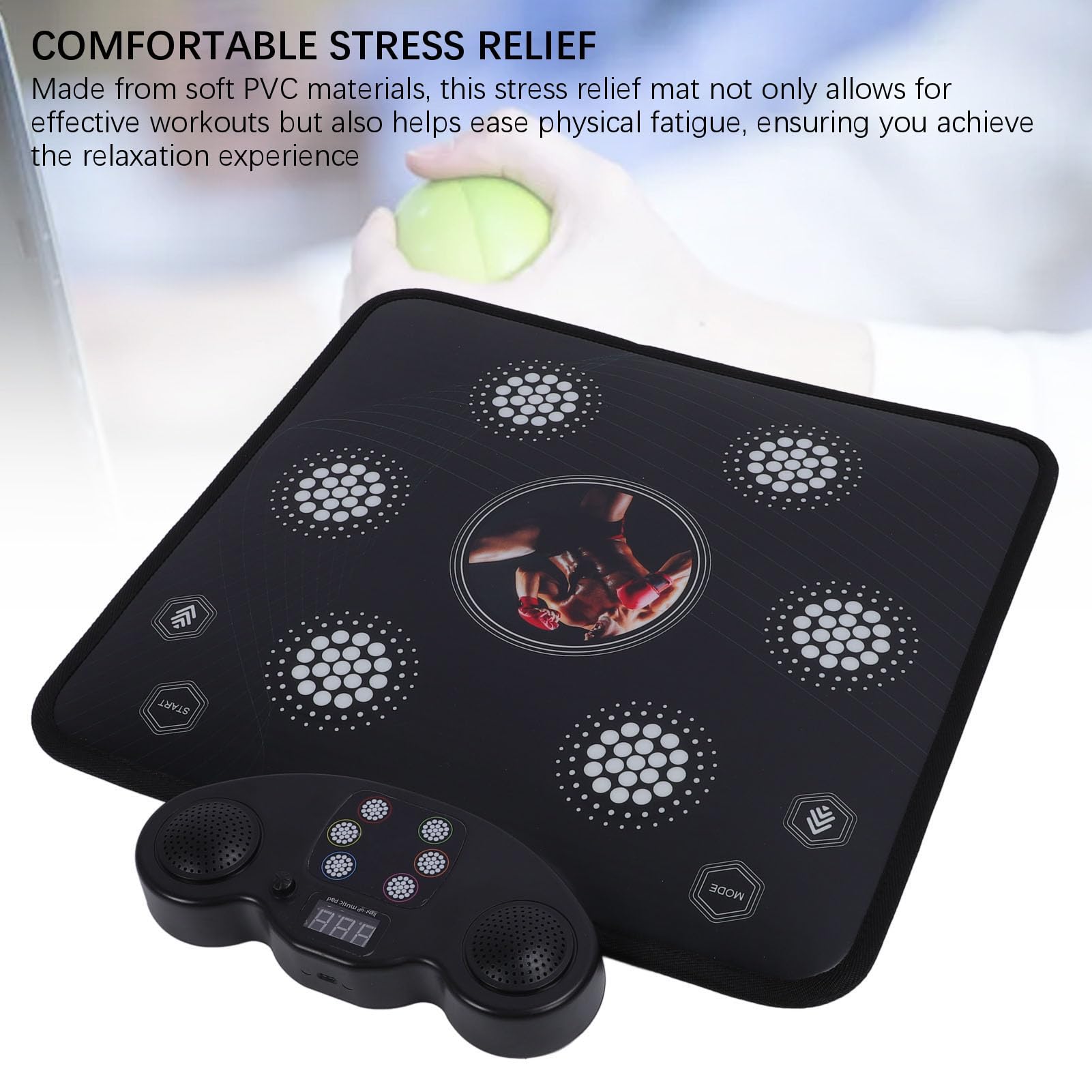 Dance Pad Music Boxing Machine con, Obiettivo Elettronico Musicale Montato a Parete, Smart BT Aggiornato 2025 per Allenamenti per la Casa e in Palestra per Adulti per