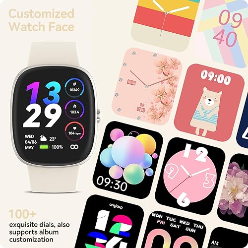 Miniatura 5 de Relojes inteligentes para hombres y mujeres con monitor de oxígeno en sangre de frecuencia cardíaca, seguimiento del sueño, contador de calorías de