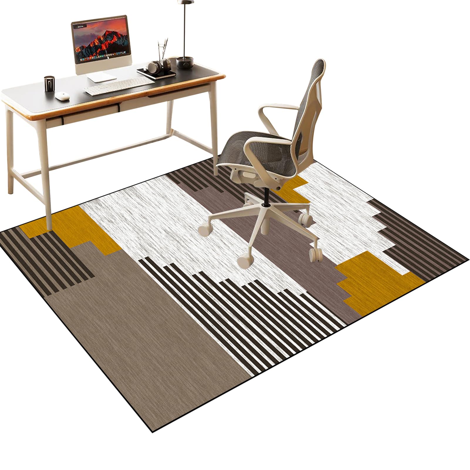 Office Chair Mat for Carpeted and Hardwood Floor, Desk Chair Mat for wooden Floors, Heavy Duty Gaming Chair Mat for Office Home, Floor Protector Mat for Rolling Chair, Computer Chair Rug 70 x 80 cm