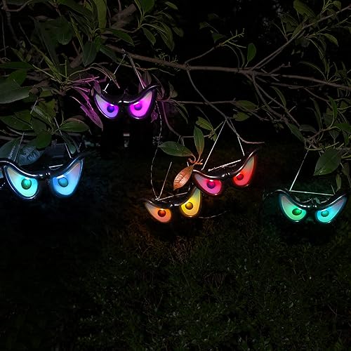 Miniatura 9 de WATERGLIDE Luces de ojos intermitentes de Halloween y sombreros de bruja colgantes iluminados para Halloween