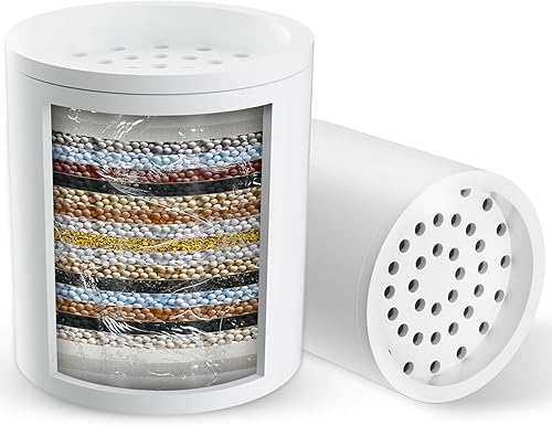 Miniatura 10 de iFealClear Filtro de ducha de 20 etapas, filtro de cabezal de ducha de alto rendimiento para agua dura, elimina el cloro y el fluoruro, reduce la