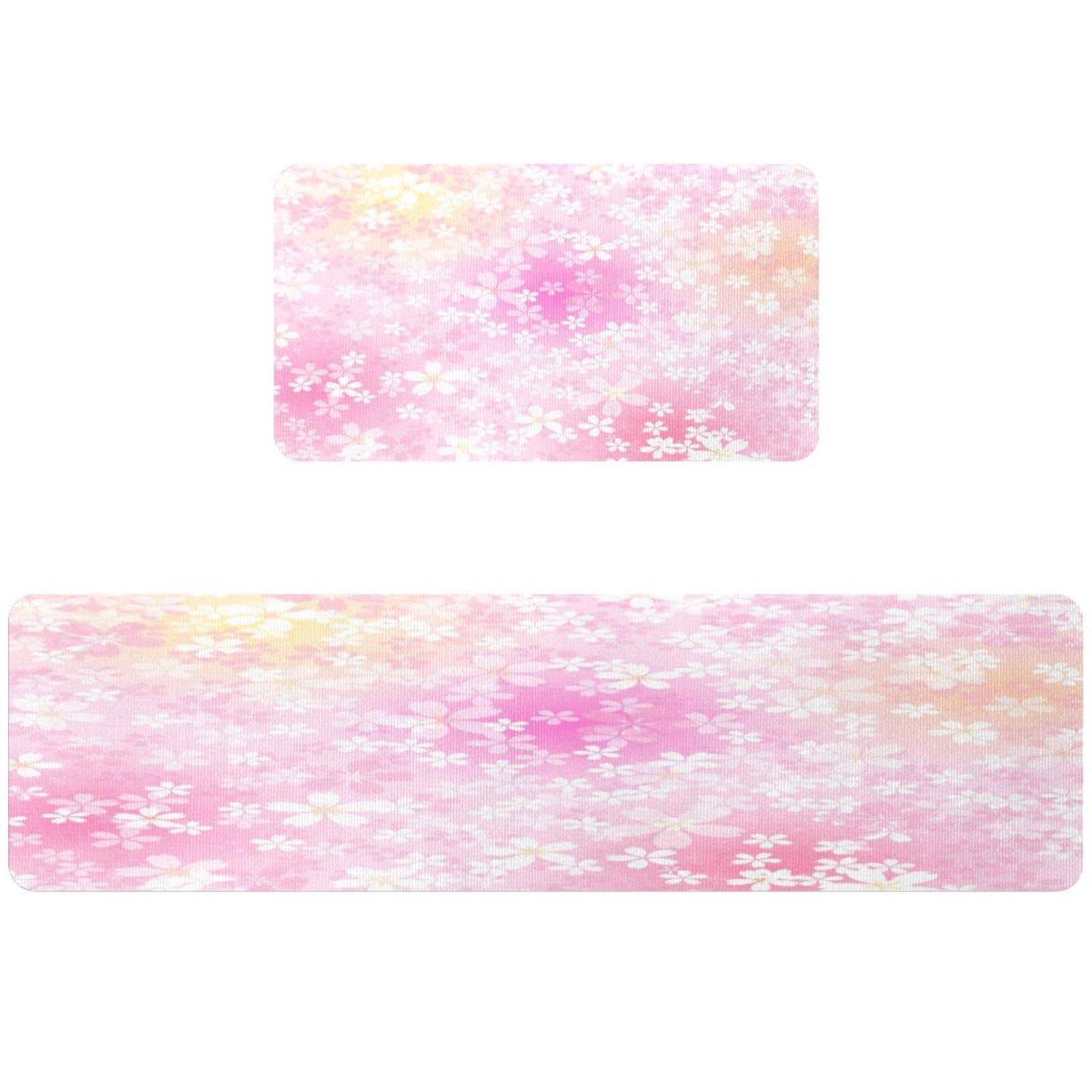 Alfombra de cocina de alta calidad VAPOKF con patrón de cerezo decorativo y duradero
