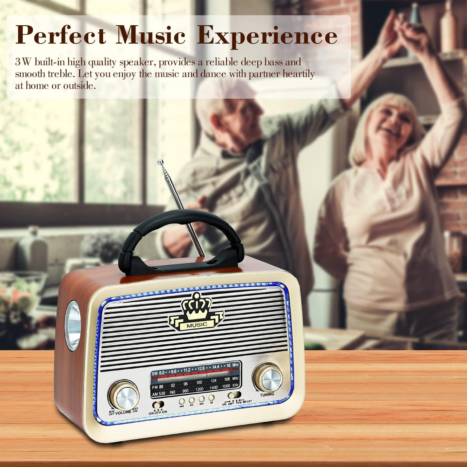 TOWEAR Cassette Player, Portable Cassette Tape Player, Support FM/AM/SW Frequency Band Tape Recorder - Image 5