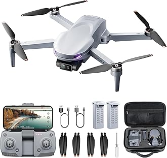 GPS Drone with 2K EIS Camera for Adults,Foldable RC Drones with Auto Return,5G FPV Transmission,Follow Me,Wind Resistance,45 Mins Flight,Easy Fly Quadcopter Gift for Beginner,Under249g