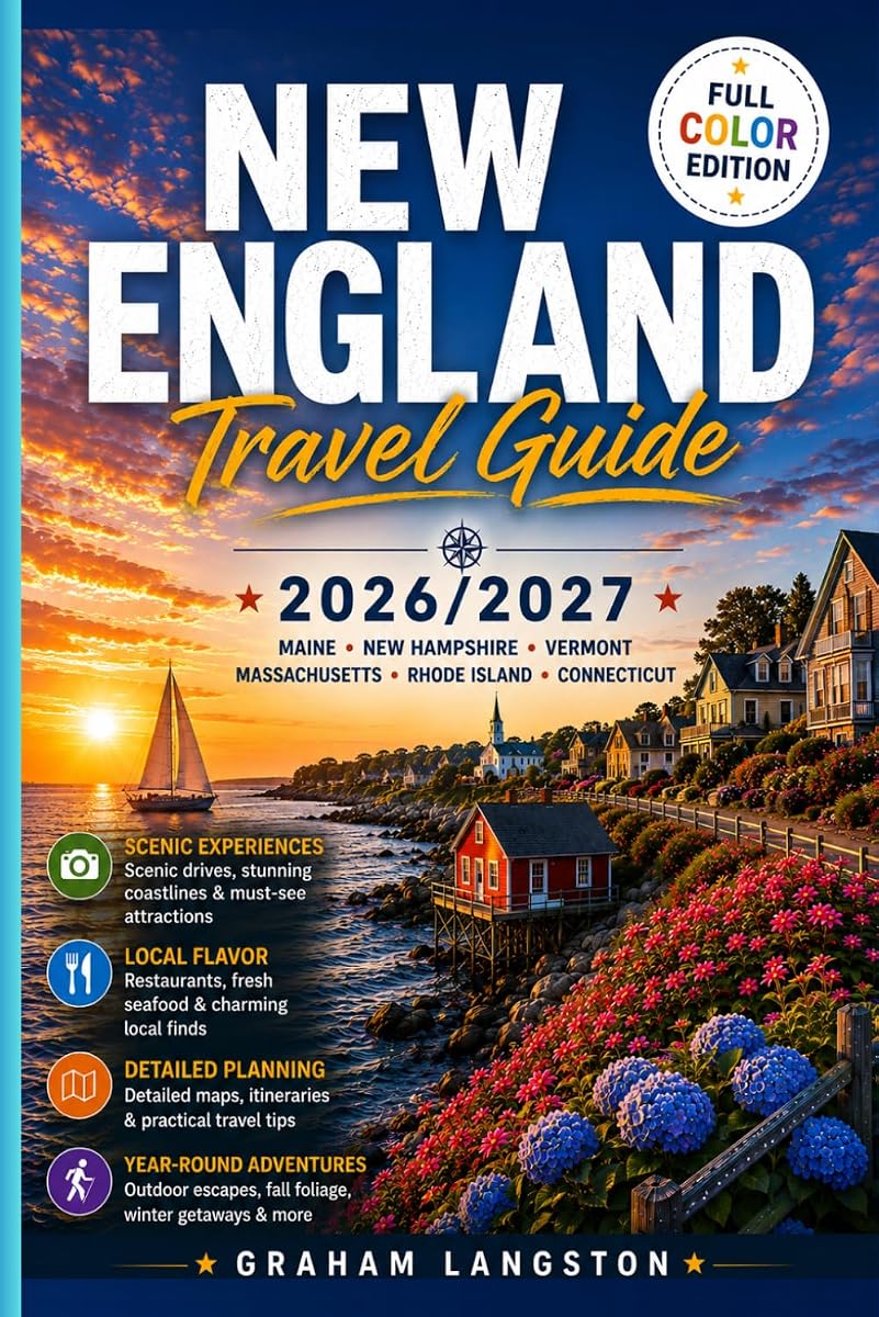 NEW ENGLAND TRAVEL GUIDE: A Road Trip Guide to Maine, New Hampshire, Vermont, Massachusetts, Rhode Island, and Connecticut—With Scenic Drives and Bucket Lists