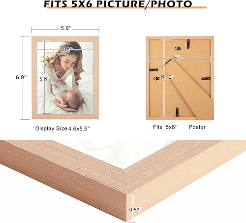 Vista 599 de Marco gris rústico de 18 x 24 pulgadas, marco para póster de 18 x 24 pulgadas, color gris envejecido, grande, retro, natural, 24 x 18 pulgadas