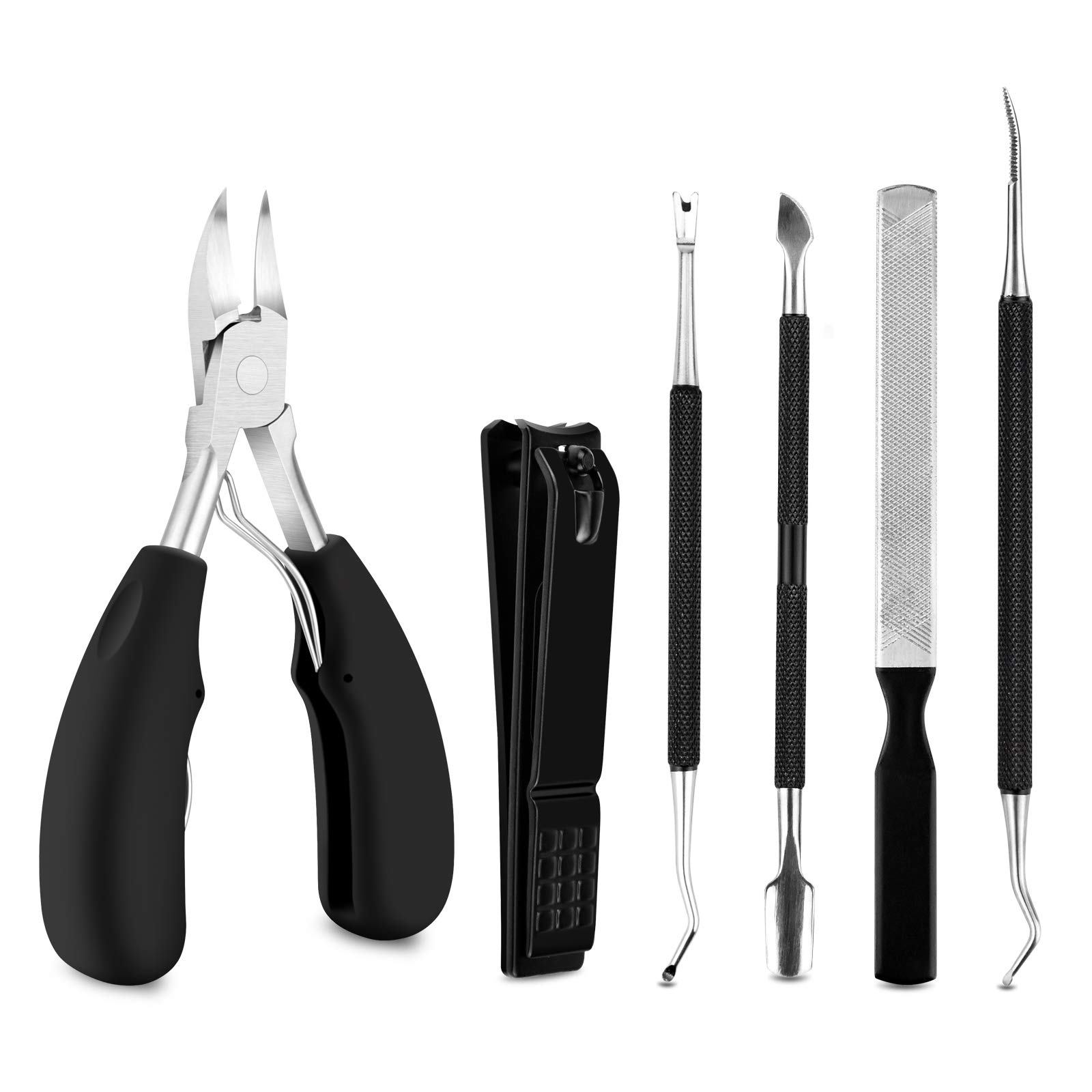 BROTOUToenail Clippers for Thick Nails, Sharp Nail Clippers for Thick Ingrown Hard Toe Nail Fingernail Strong Big Nail Scissors Nippers, Toenail Nipper Toenails Trimmer (black)