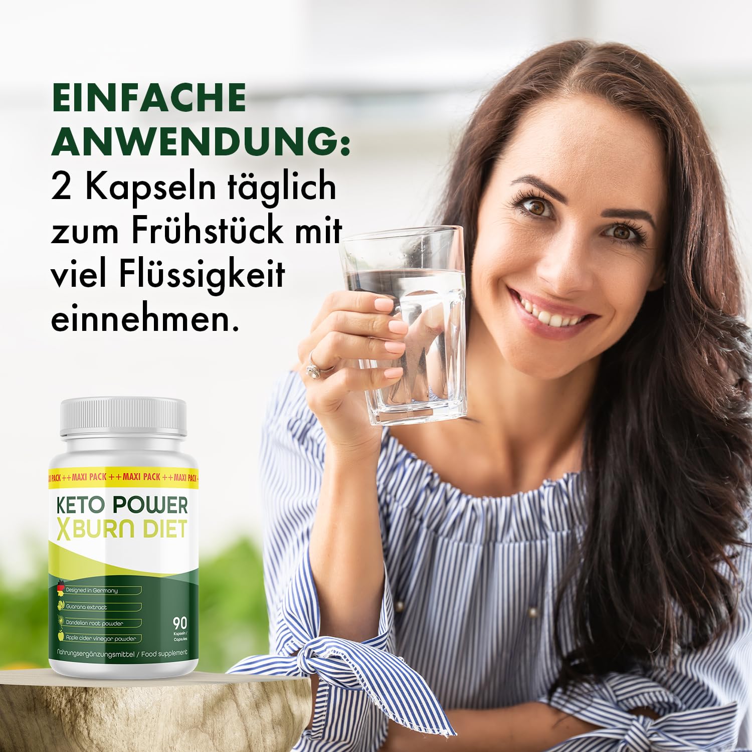 Keto Power X Burn Diet Kapseln | Ideal begleitend für dein Ziel | in der großen Maxi-Dose | Inhalt 90 Kapseln