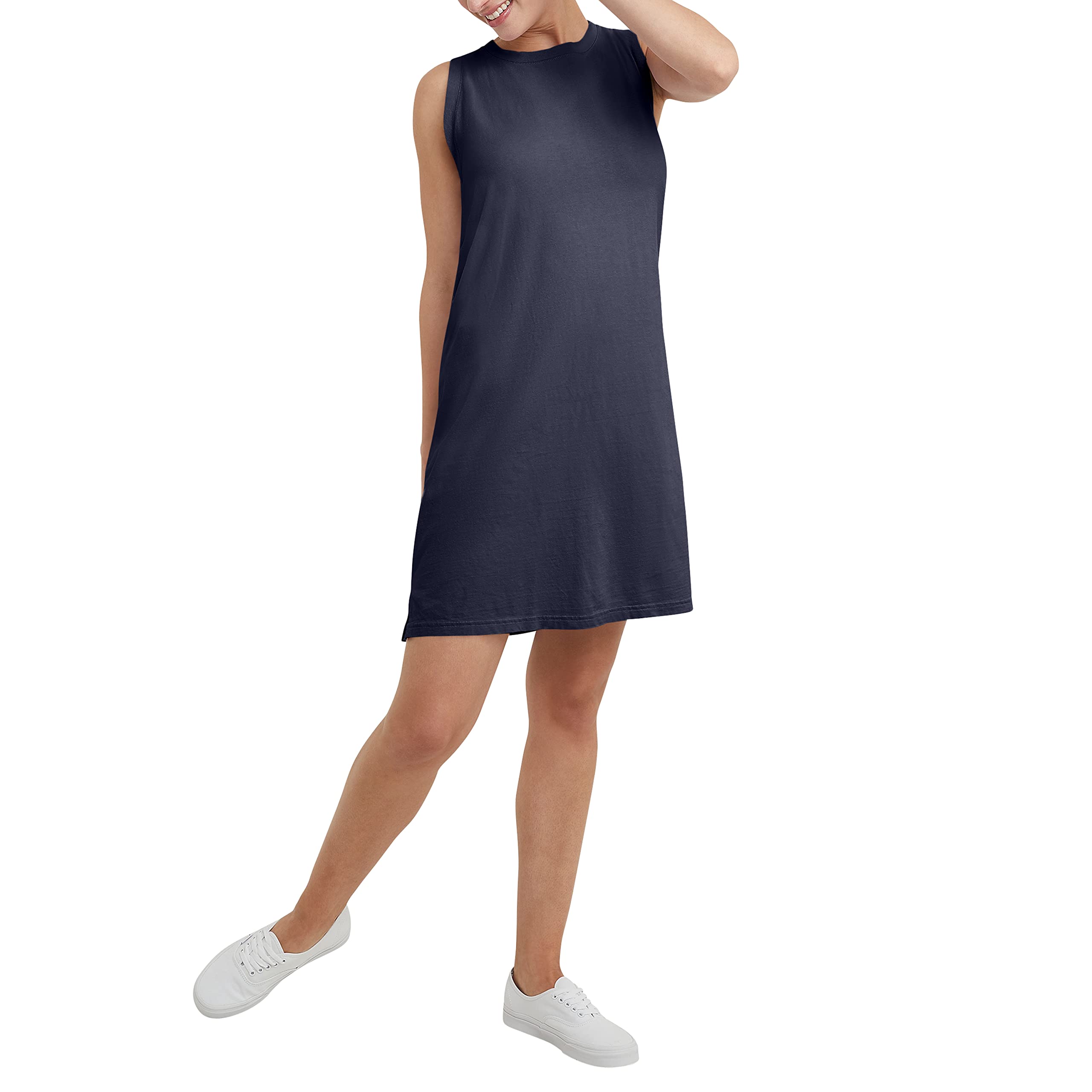 Hanes Comfortblend Originals Tank, 100% Cotton Dress for Women, Garment Dyed, Anchor Slate, X-Large