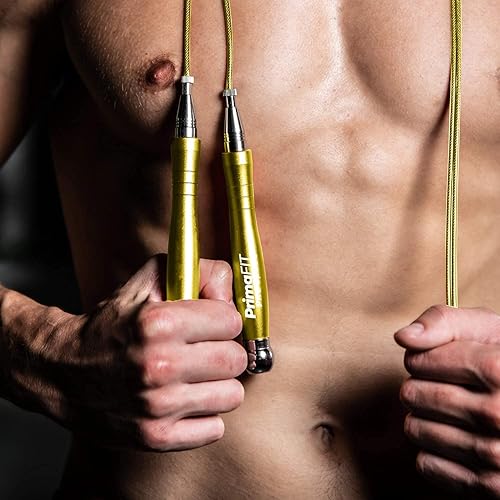 Miniatura 3 de PrimaFIT Jump Rope Pro Speed Skipping Rope Adjustable Adult Jumping Rope Weighted Aluminium Handles for Double Dutch Boxing Workout Crossfit