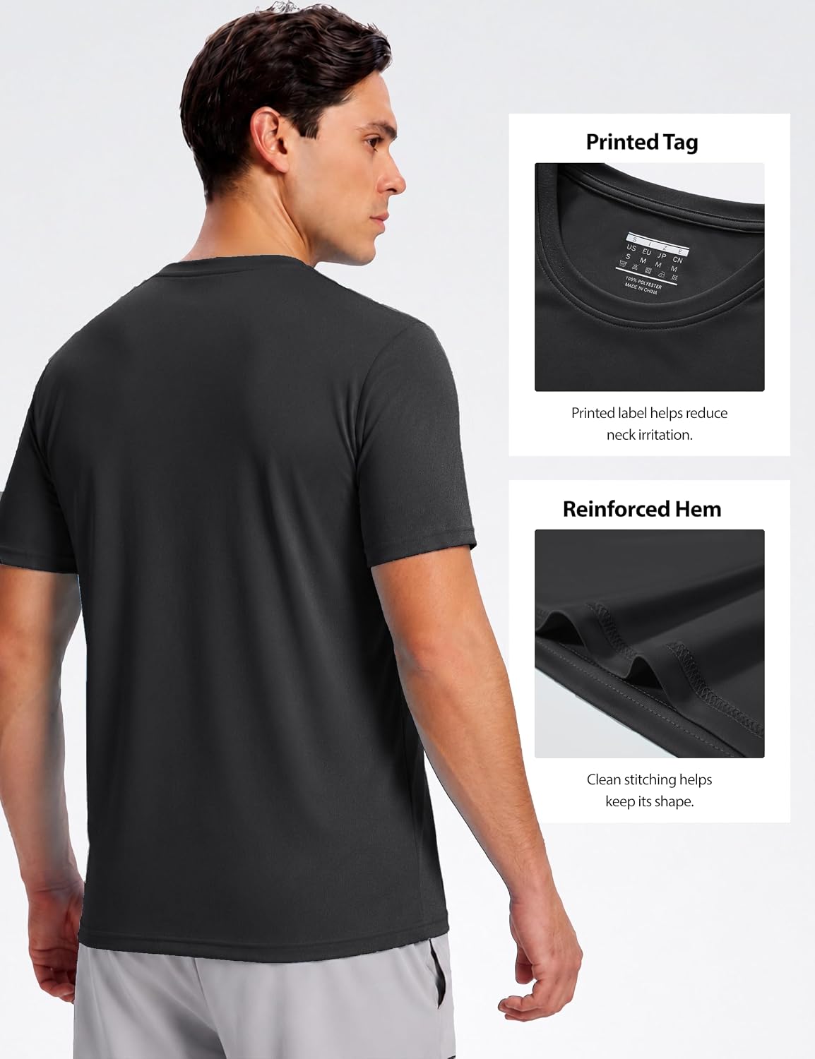 Boladeci Men's Swim Shirt Short Sleeve UPF 50+ Quick Dry Athletic T-Shirt