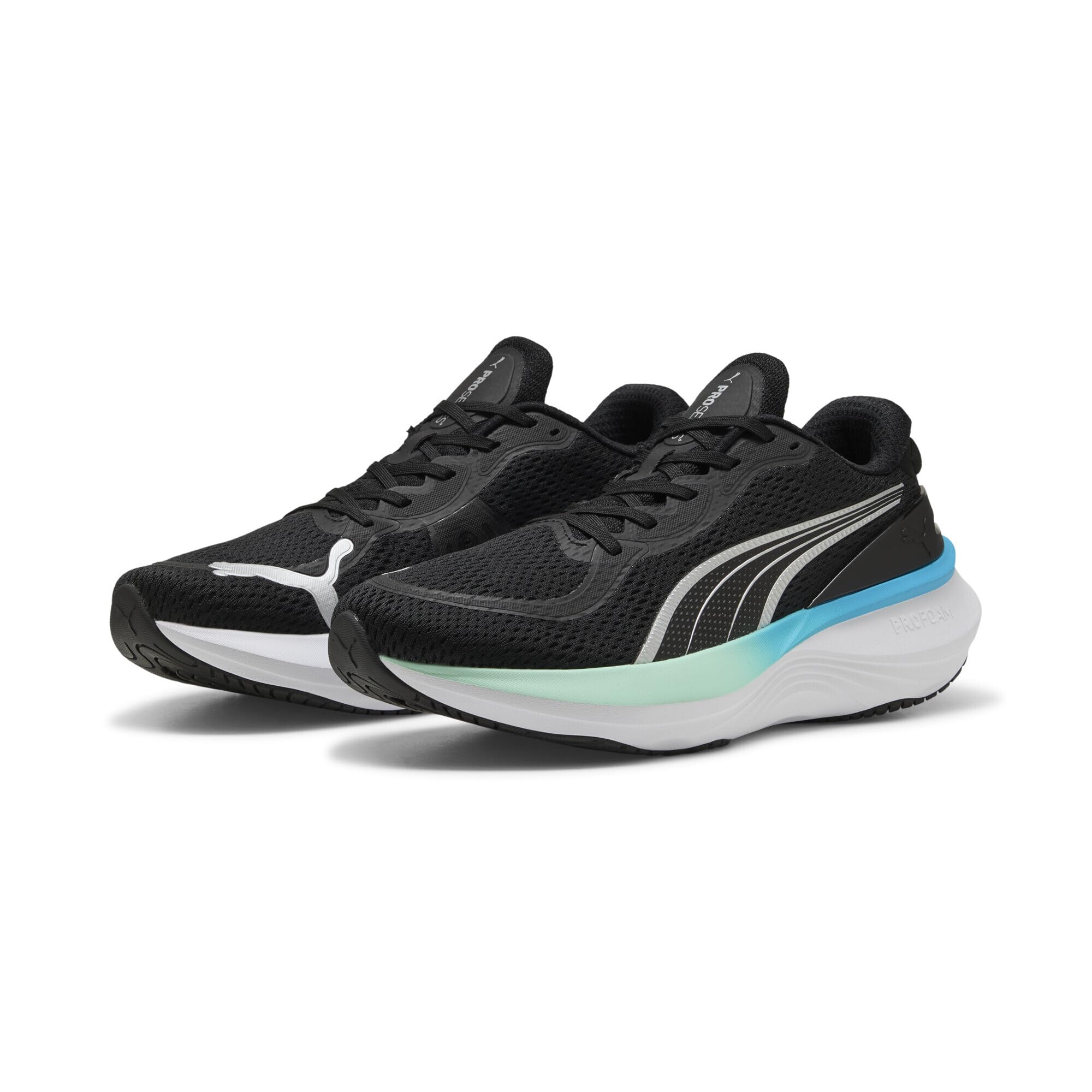 Unisex Yetişkin Scend Pro 2 Spor Ayakkabı PUMA Black-Mint Melt Blue 42.5
