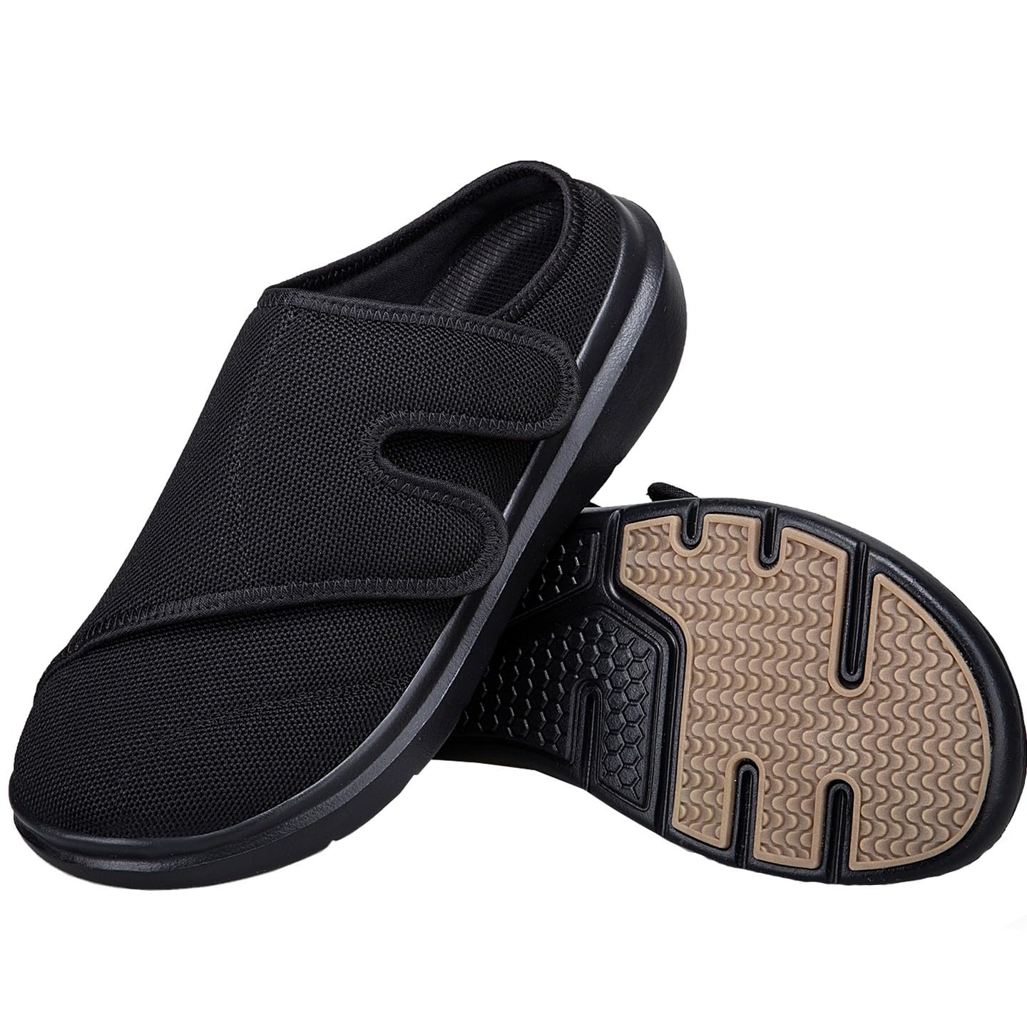 Eagsouni Chaussons Diabétiques Hommes Femmes Larges Scratch réglable