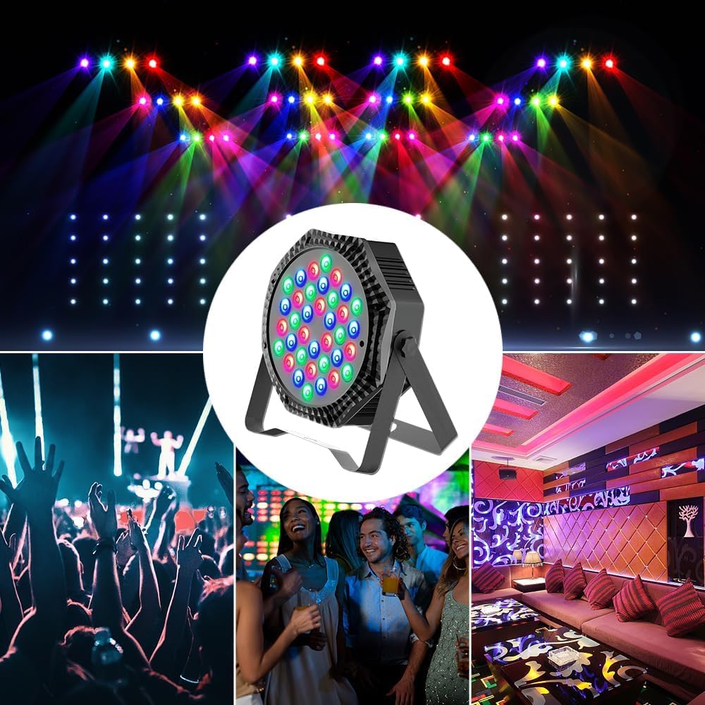 ステージライト　RGB 36個LED サウンド起動　高輝度　多色変更 Amazon.co.jp: Yiixuyo - LED パーライト DJ ステージライト コード