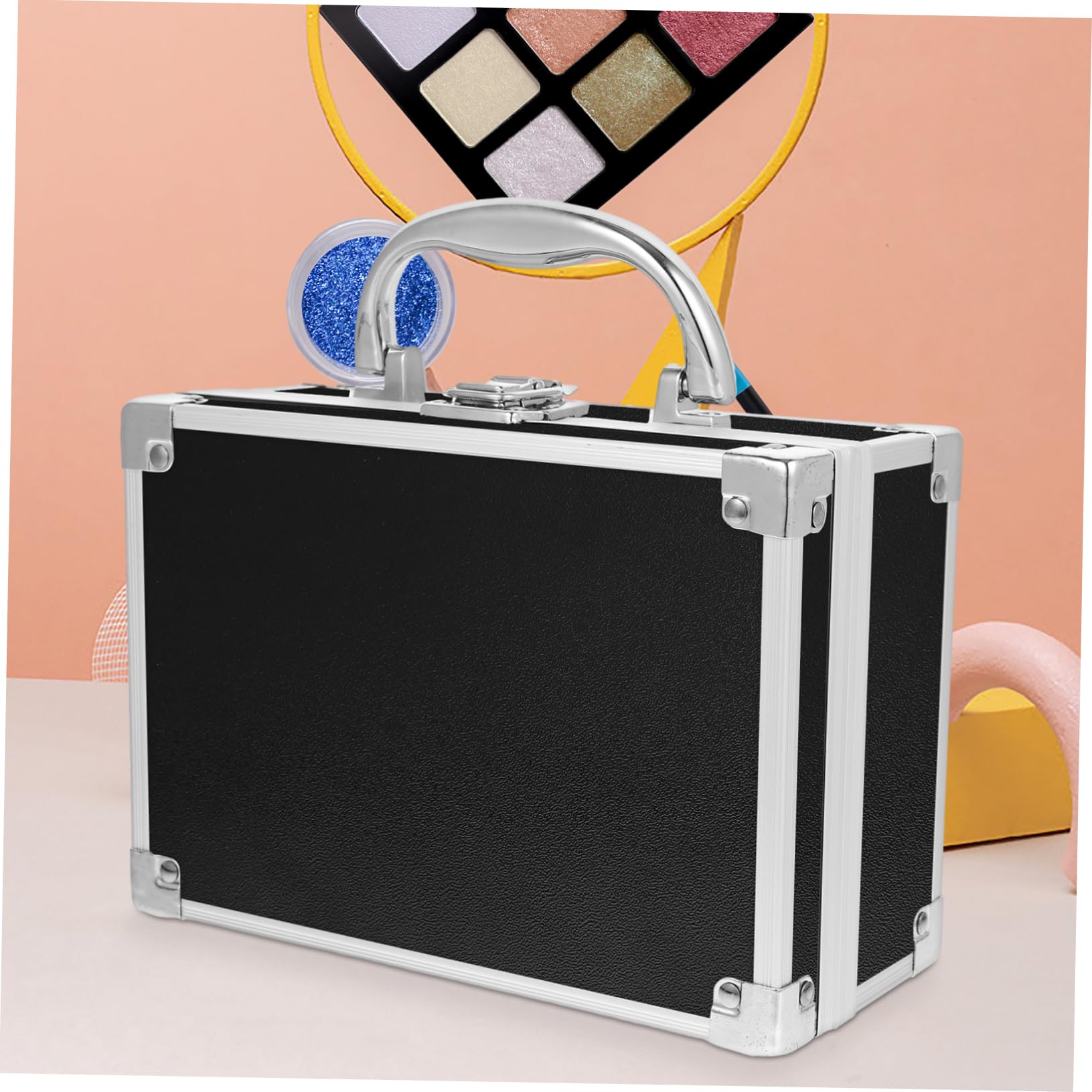 PLAFOPE Valigetta Portatile Per Cosmetici Alluminio Leggera e Resistente Organizer Makeup Multifunzionale Per Viaggi Per Strumenti Di Bellezza e Forniture Per Unghie