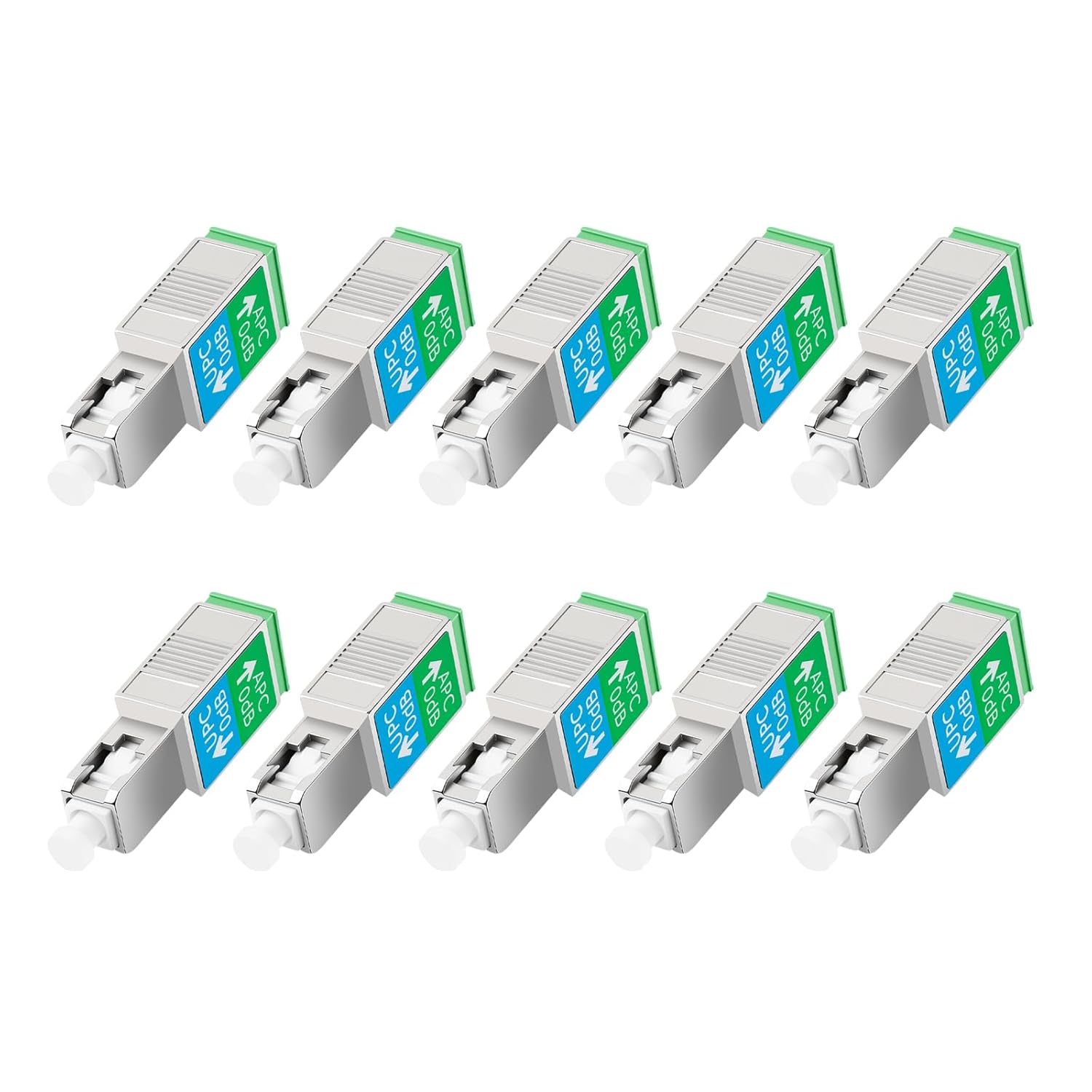 FiberPrime- SC/UPC to SCA Fiber Optic Adapter, Male-Female, Simplex Singlemode Fiber Optic Coupler, Hybrid Optical Fiber Convertor Adapter, 10Pack