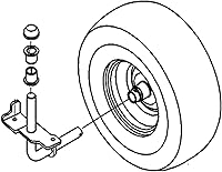 Vista 2 de HD Switch 726-0341 741-0660A 926-0341 Kit de reconstrucción de bujes de husillo de dirección compatible con Troy-Bilt MTD Craftsman White Yard-Man