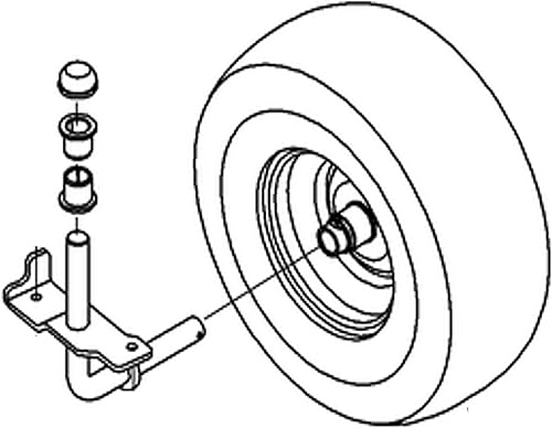 Miniatura 2 de HD Switch 726-0341 741-0660A 926-0341 Kit de reconstrucción de bujes de husillo de dirección compatible con Troy-Bilt MTD Craftsman White Yard-Man