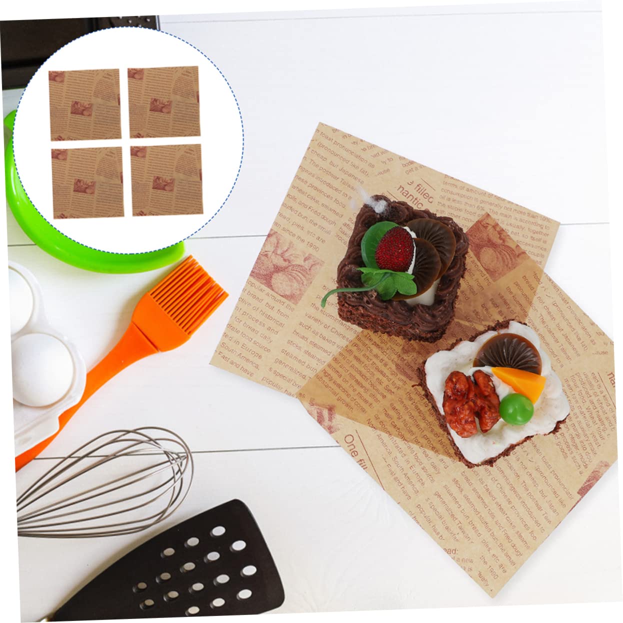 200pezzi Pz Parchment Paper Sheets Carta Da Forno e Antiaderente Per Cucina Perfetta Per Torte Biscotti e Confezioni